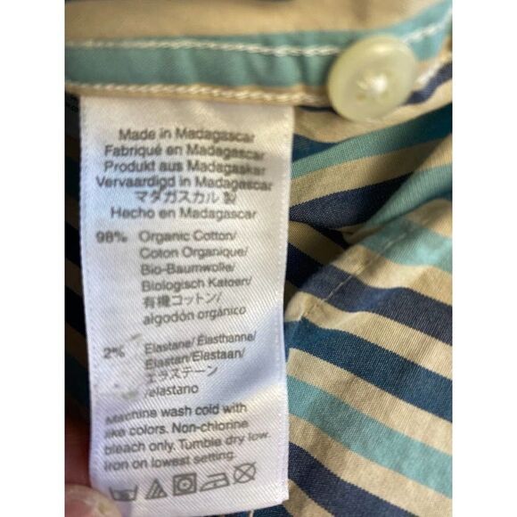 J. Crew Button Down Organic Cotton Shirt Stripes - Size XL - Picture 3 of 8